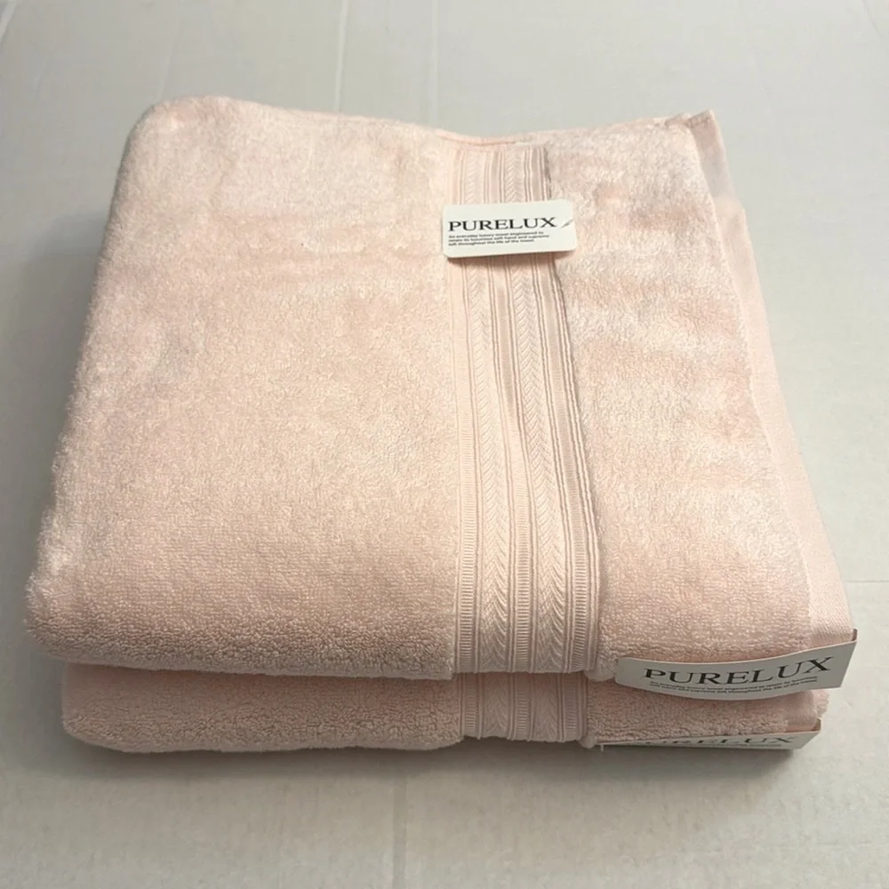 💥8pc PURELUX Luxury Bath Towel Set - Loft By Loftex - Rayon From Bamboo - Pink